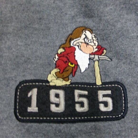 Disneyland Grumpy Snow White Character Grey Hooded Zip-Up Jacket - Picture 8 of 13